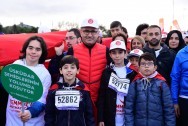 ÜSKÜDAR BELEDİYESİ 15 TEMMUZ ŞEHİT AİLELERİ VE GAZİLERLE İSTANBUL MARATONU ÖNCESİ BİR ARAYA GELDİ