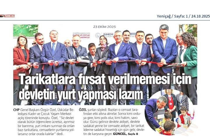 TARİKATLARA FIRSAT VERİLMEMESİ İÇİN DEVLETİN YURT YAPMASI LAZIM