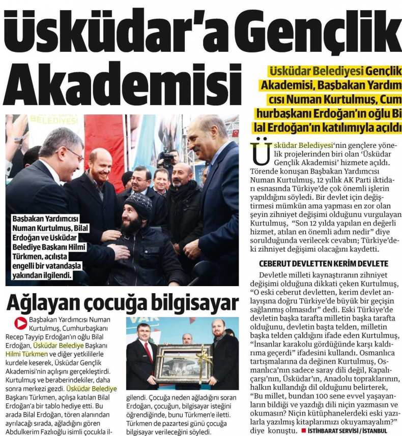 Üsküdar'a Gençlik Akademisi