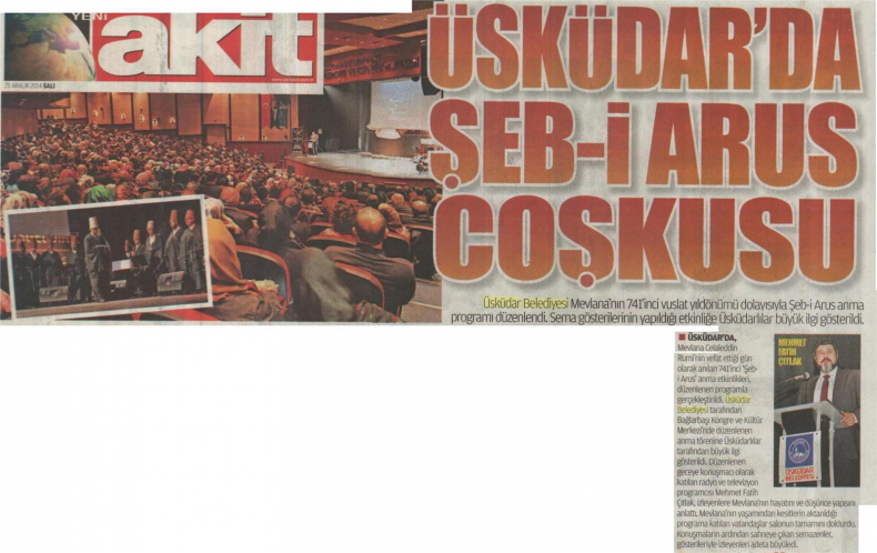 Üsküdar'da Şeb-i Arus Coşkusu Üsküdar'da Şeb-i Arus Coşkusu