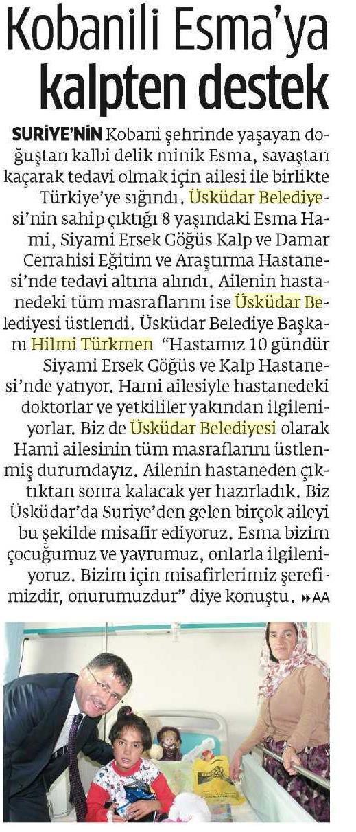 Kobanili Esma'ya Kalpten Destek Kobanili Esma'ya Kalpten Destek