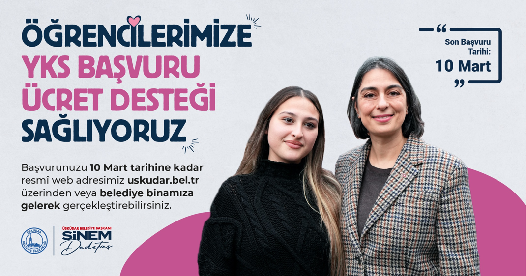 ÜSKÜDAR BELEDİYESİ'NDEN YKS'YE GİRECEK ÖĞRENCİLERE DESTEK