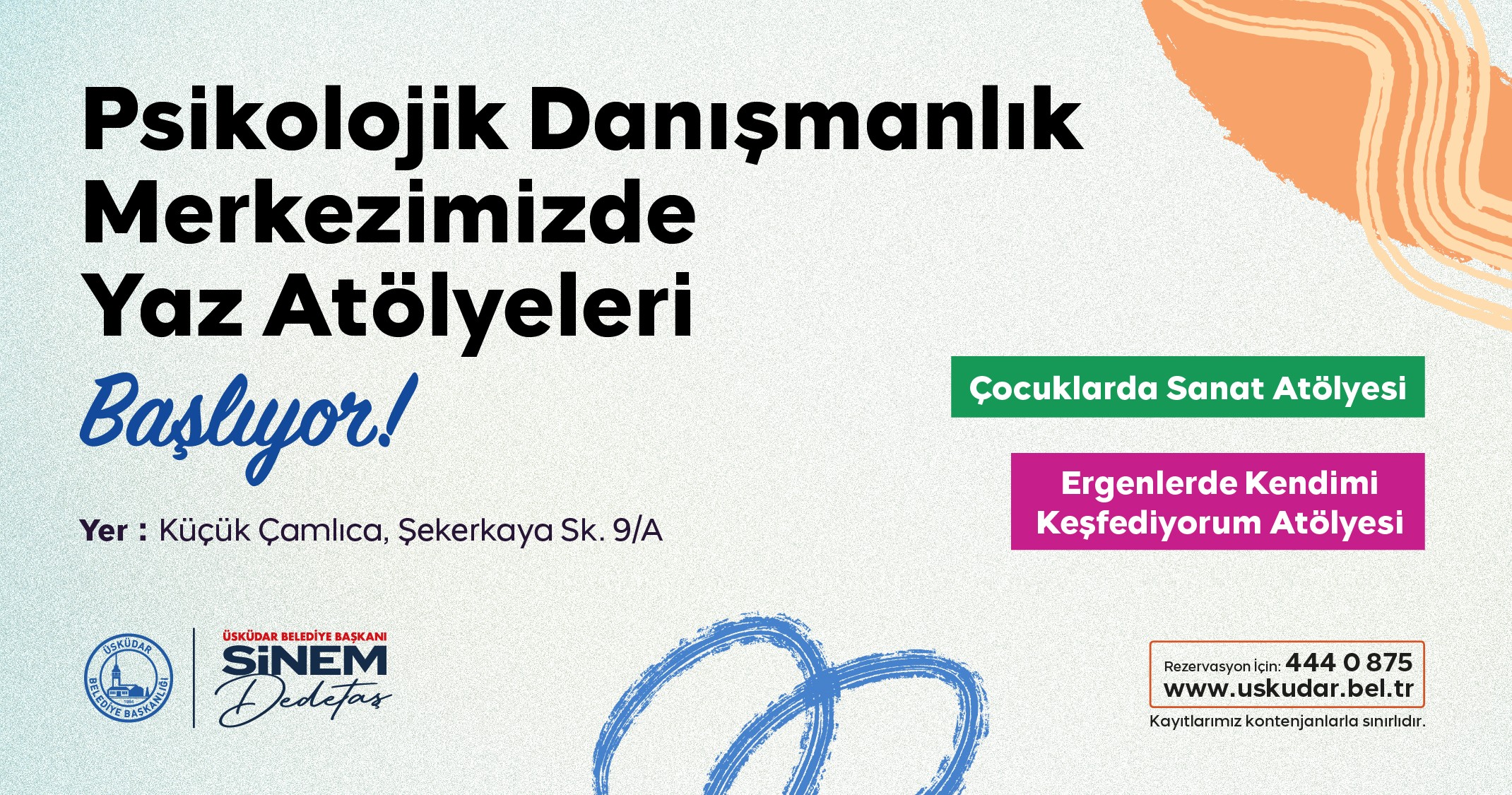 ÜSKÜDAR BELEDİYESİ'NDEN ÇOCUK VE GENÇLERE YAZ ATÖLYELERİ
